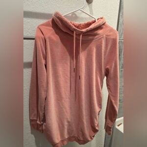 Isabel Maternity Velvety Pink Hoodie XL
